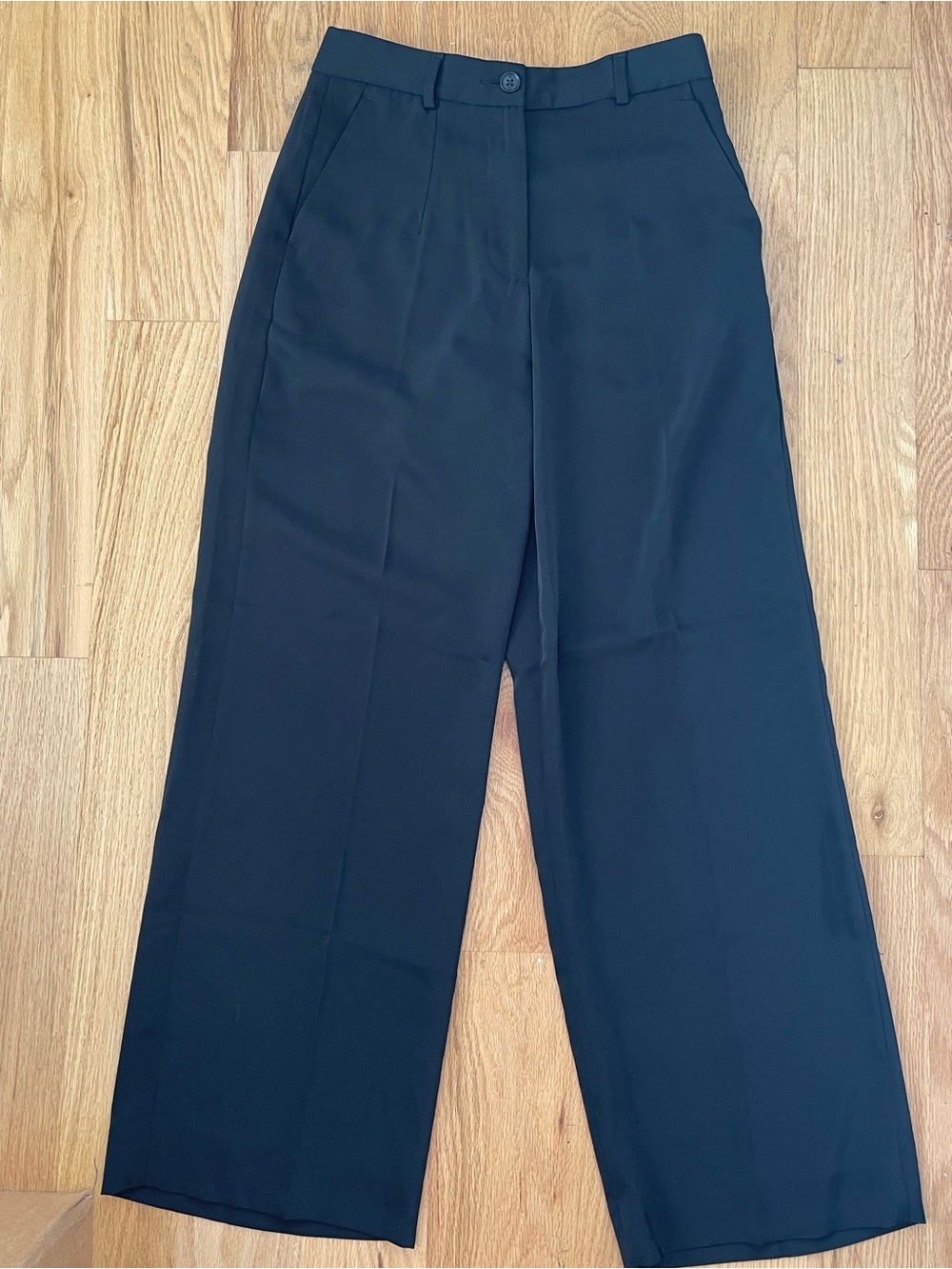 Banana Republic Black Wide-Leg High-Waisted Dress Pants